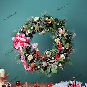 Mua Vòng Hoa Noel 60CM Nhiều Mẫu Vòng Hoa Trang Trí Noel Vòng Nguyệt Quế Giáng Sinh Có Đèn