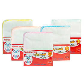 Khăn sữa siêu mềm KACHOOBABY bịch 4 lớp (24x28cm) - 10 cái, mềm mại thấm hút tốt, dùng để lau mặt, quàng cổ, thấm sữa