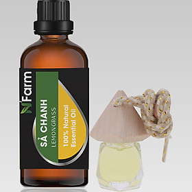 Combo Tinh Dầu Sả Chanh N'farm hương thơm thiền tịnh 50ml + Tinh Sả Chanh treo xe hơi, tủ áo 10ml
