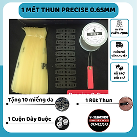 [Giá Rẻ] 1 Mét Dây Thun Precise 0.65mm V3 Màu Trắng 