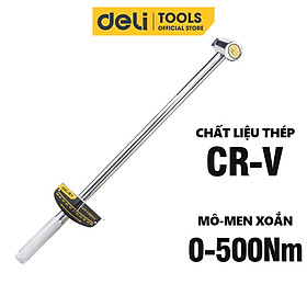Mua Cần Siết Lực Deli Gọn Nhẹ  Chất Liệu Thép CR-V Chịu Nhiệt  Chống Mòn  Gỉ  Mô-men xoắn 0-500Nm - Đầu Siết Vuông - DL500