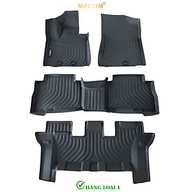 Thảm lót sàn (3 hàng ghế) Kia Sorento 2014 - 2020 Nhãn hiệu Macsim chất liệu nhựa TPE cao cấp màu đen