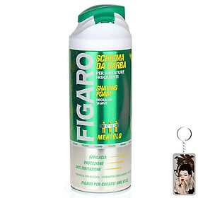 Bọt cạo râu bạc hà Figaro Methol 400ml tặng kèm móc khóa