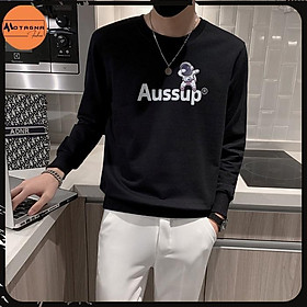 Áo nỉ sweater mịn đẹp, Áo nỉ tay dài nam chất đẹp hiện đại in ngực Aussup mã NZ805