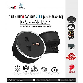 Ổ Cắm Điện Line8 MLT-1 - Body Màu Đen - Chuẩn Quốc Tế - Chính hãng