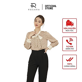 Áo sơ mi lụa thời trang nữ hoạ tiết Rosara G9 | Tiki