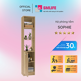 Tủ phòng tắm gỗ hiện đại SMLIFE Sophie  | Gỗ MDF dày 17mm chống ẩm | D35xR35xC165cm