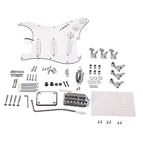 Electric Guitar Tremolo Bridge System with 11 Hole SSS Pickguard Back Plate for Guitar