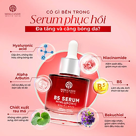 Serum Phục Hồi Da B5 Serum Hyaluronic Miss Candy White Skin 30ml Giúp Da Căng Bóng Mịn Màng