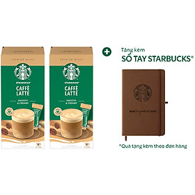 Combo 2 hộp Cà phê hòa tan cao cấp Starbucks Caffè Latte Hộp 4 gói x 14g -