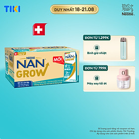 Thùng sữa bột pha sẵn Nestlé NANGROW 6(4x180ml) sữa mát công thức từ Thụy Sĩ với 100% Canxi giúp bé cao lớn vượt trội dành cho bé từ 1 tuổi
