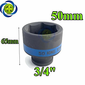 Mua Tuýp 50mm 3/4 Kingtony 653550M loại ngắn 6 cạnh màu đen