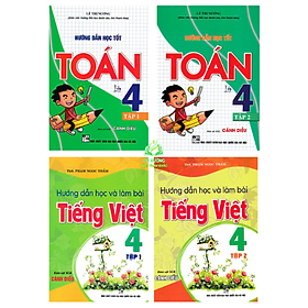 Sách - Combo Hướng Dẫn Học Tốt Toán + Tiếng Việt Lớp 4 (Bám Sát SGK Cánh Diều) (Bộ 4 Cuốn)