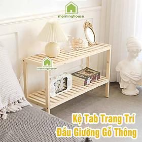 Kệ Gỗ Decor Phòng Ngủ Morning House 2 Tầng 800- Tháo lắp tiện lợi, gỗ thông màu sắc đẹp, đem lại cảm giác ấm cúng cho căn phòng của bạn