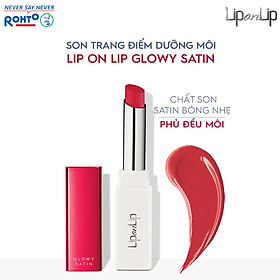 Son thỏi dưỡng môi trang điểm chất son satin Lip On Lip Glowy Satin 2.2g