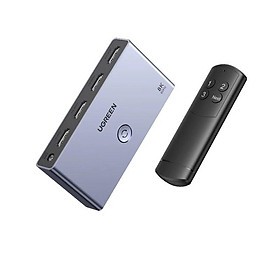 Mua Ugreen UG15604CM624TK 8K60Hz v2.1 hdmi 3 vào 1 ra có kèm remote hỗ trợ độ phân giải cao 4K120Hz có cáp nguồn USB-A to C dài 1.5M Bộ gộp HDMI - HÀNG CHÍNH HÃNG