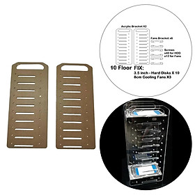 3.5inch Transparent Acrylic Multi-Layer Stacking Hard Drive Bracket Hard Disk Shelf Organizer Accessories for HDD SSD Solid State Drive