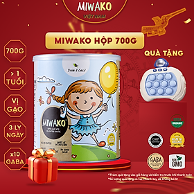 Sữa Hữu Cơ Miwako Nhập Khẩu Malaysia Hộp 700g Vị Gạo, Sữa Hạt Dinh Dưỡng Cho Bé Biếng Ăn Tiêu Hóa Kém Thấp Còi