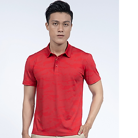 Áo thun Polo nam Novelty màu đỏ in họa tiết NATMHTMPSR190213N