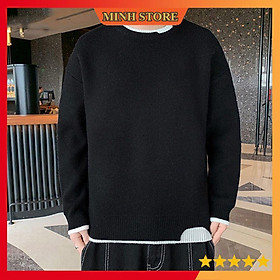 Áo len nam chất liệu cao cấp, áo len nam cổ tròn form rộng AL03 - MINHSTORE66