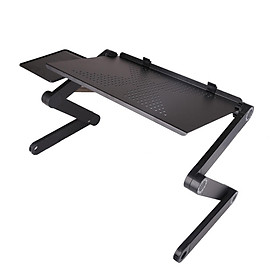 Adjustable Laptop Stand Aluminum Alloy Bed Table Stand Foldable Legs Laptop Notebook Riser Reading Holder Tray with