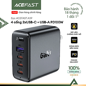 Mua Sạc Acefast PD 100W 4 cổng 3xUSB-C + USB-A (US) - A39 Hàng chính hãng Acefast