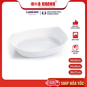 Khay Nướng Thủy Tinh Luminarc Smart Cuisine Chữ Nhật 34x25cm - P4027