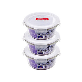 Mua Bộ 3 Thố thủy tinh tròn Lock&Lock LLG831 650ml