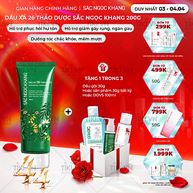 Dầu Xả 26 Thảo Dược Sắc Ngọc Khang - Hỗ Trợ Làm Sạch Sâu, Giảm Gãy Rụng, Phục Hồi Hư Tổn, Nuôi Dưỡng Mái Tóc Chắc Khỏe Bồng Bềnh