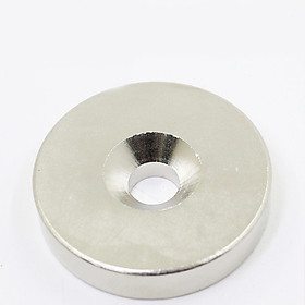 Mua Nam Châm Đất Hiếm Tròn 20x5mm CÓ LỖ ( từ tính hút cực mạnh)
