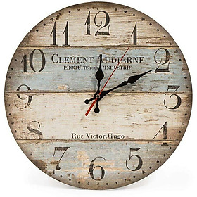 Một mảnh Vintage trả tiền đồng quê Im lặng Gỗ đồng hồ mặt Corlog Đồng hồ cho phòng khách Cục Café Bar Décation (Victor Hugo) 34*5cm