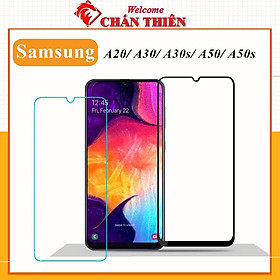 Kính Cường Lực Samsung A20 A30 A30s A50 A50s Full Màn Trong Suốt Cảm ứng nhạy Tặng Kèm giấy lau