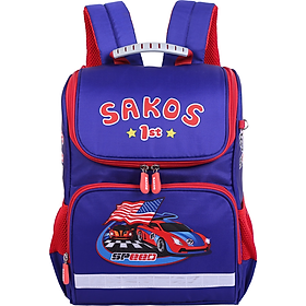 Balo học sinh thời trang sakos simple - họa tiết dễ thương, siêu nhẹ, chống gù bảo vệ đôi vai và cột sống của trẻ