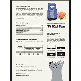 9KG Thức ăn cho mèo Keos Seafood - Vị hải sản - Thức ăn hạt cho mèo