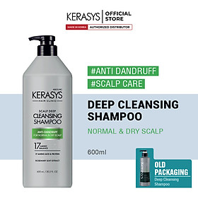 Dầu gội xả sạch da đầu, ngăn ngừa gàu Hàn Quốc Kerasys Hair Clinic Calp Deep Cleansing -Dành cho da thường và da đầu khô