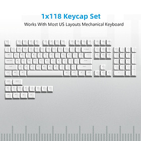 144/137 Key Cấu hình thấp Blue PBT Keycap Horizon Keycap cho Cherry Gateron MX Game Cơ khí Bàn phím với công việc chúng tôi và UK Bố trí