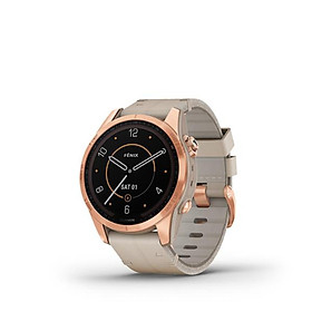 Mua Đồng hồ thông minh fenix 7S  Sapphire  Solar  Màu hồng vàng viền Titanium với dây da màu đá vôi  Đồng hồ GPS  SEA - Hàng Chính Hãng