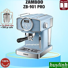 Máy pha cà phê Zamboo ZB-901 PRO - 1350W - Pha 1 - 2 tách tự động - Phong cách Vintage [Mẫu mới 2023] - Hàng chính hãng