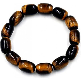 Vòng tay chuỗi hạt mắt hổ hạt hình bầu 10mm