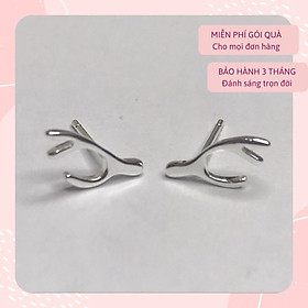 Khuyên tai bạc 925 cành cây lạ mắt độc đáo nhỏ nhắn dễ thương đáng yêu Dế Bạc - K5997