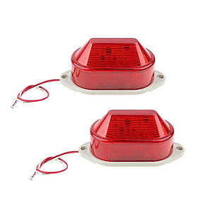 2x LED Beacon Red Flashing Strobe Signal Warning Light Lamp, AC220V