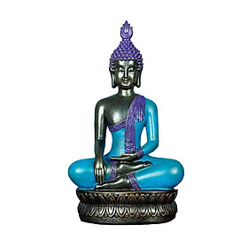 Sitting Buddha Statue Collectible Figurine for Living Room Office Table