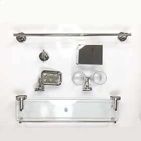 Mua Bộ phụ kiện phòng tăm inox 6 món 713