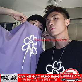 Áo thun unisex form rộng tay lửng nam nữ hàn quốc in Phản Quang Cánh Hoa BTS nhiều màu aothununisex aophongnam