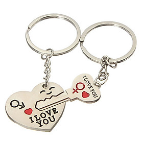 Móc khóa tình nhân I Love You cặp đôi hoàn hảo