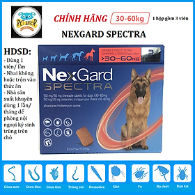 Một Viên (1V) Nexgard Spectra - Ve Ghẻ Demodex Xổ Giun Chó 30-60Kg