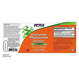 Viên Uống Now Curcumin Phytosome Chiết Xuất Củ Nghệ (60 Viên Nang Thực Vật)