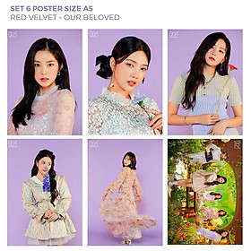 SET 6 POSTER A5 RED VELVET - OUR BELOVED ( ảnh full hd chất lượng cao)