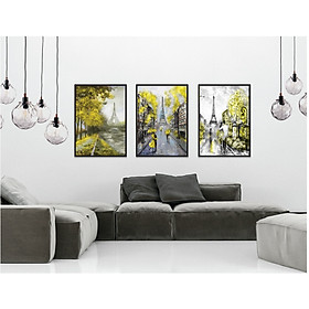 Mua Tranh Canvas Bộ 3 Bức Paris AL00003