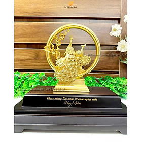 Mua Tượng Đôi Chim Công Dát Vàng 24K (M01) MT Gold Art- Hàng chính hãng  trang trí nhà cửa  quà tặng dành cho sếp  đối tác  khách hàng